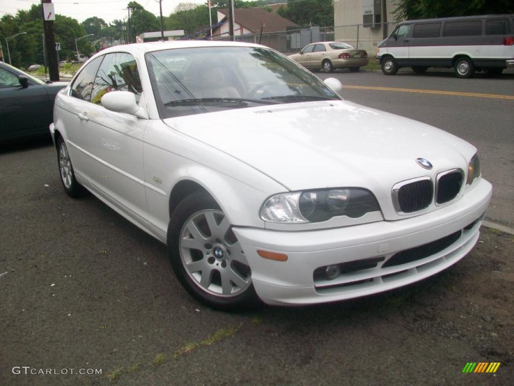 2000 3 Series 323i Coupe - Alpine White / Sand photo #2