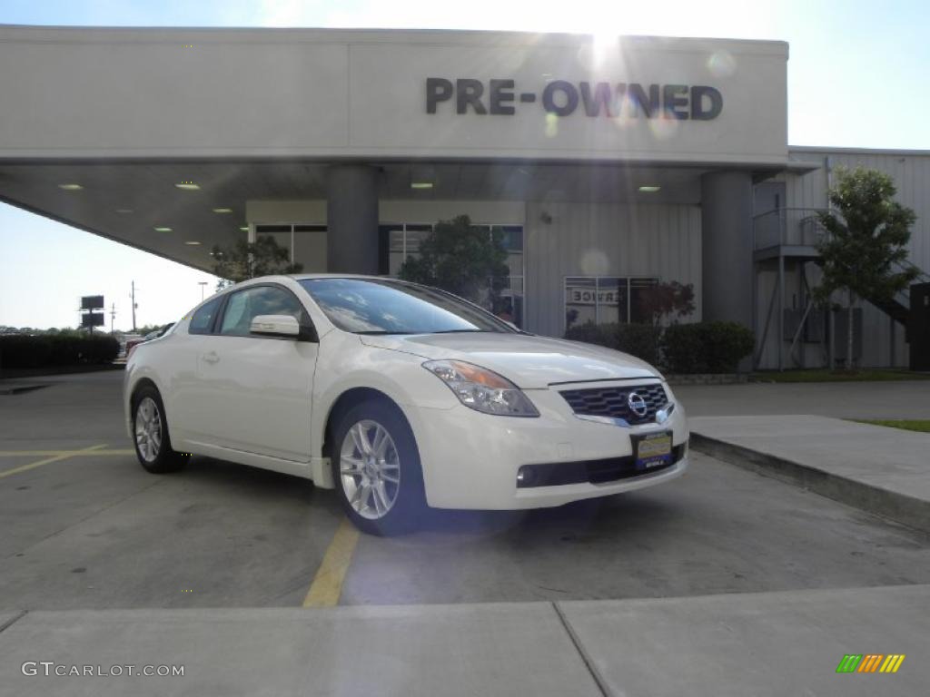 2008 Altima 3.5 SE Coupe - Winter Frost Pearl / Frost photo #1
