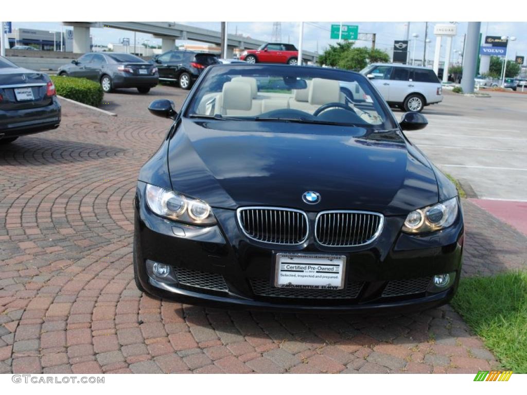 2007 3 Series 335i Convertible - Jet Black / Beige photo #2