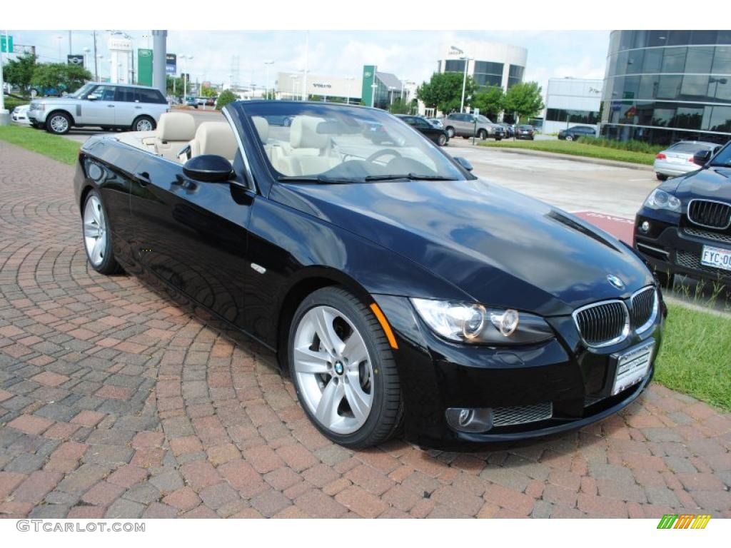 2007 3 Series 335i Convertible - Jet Black / Beige photo #8