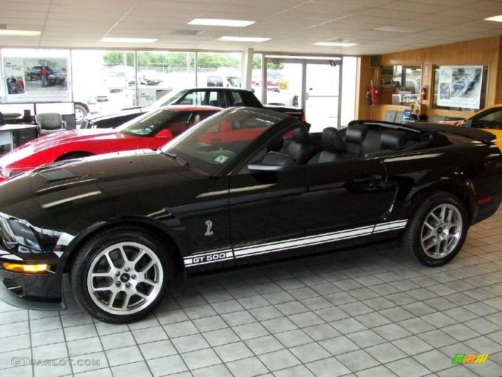 2007 Mustang Shelby GT500 Convertible - Black / Black Leather photo #2