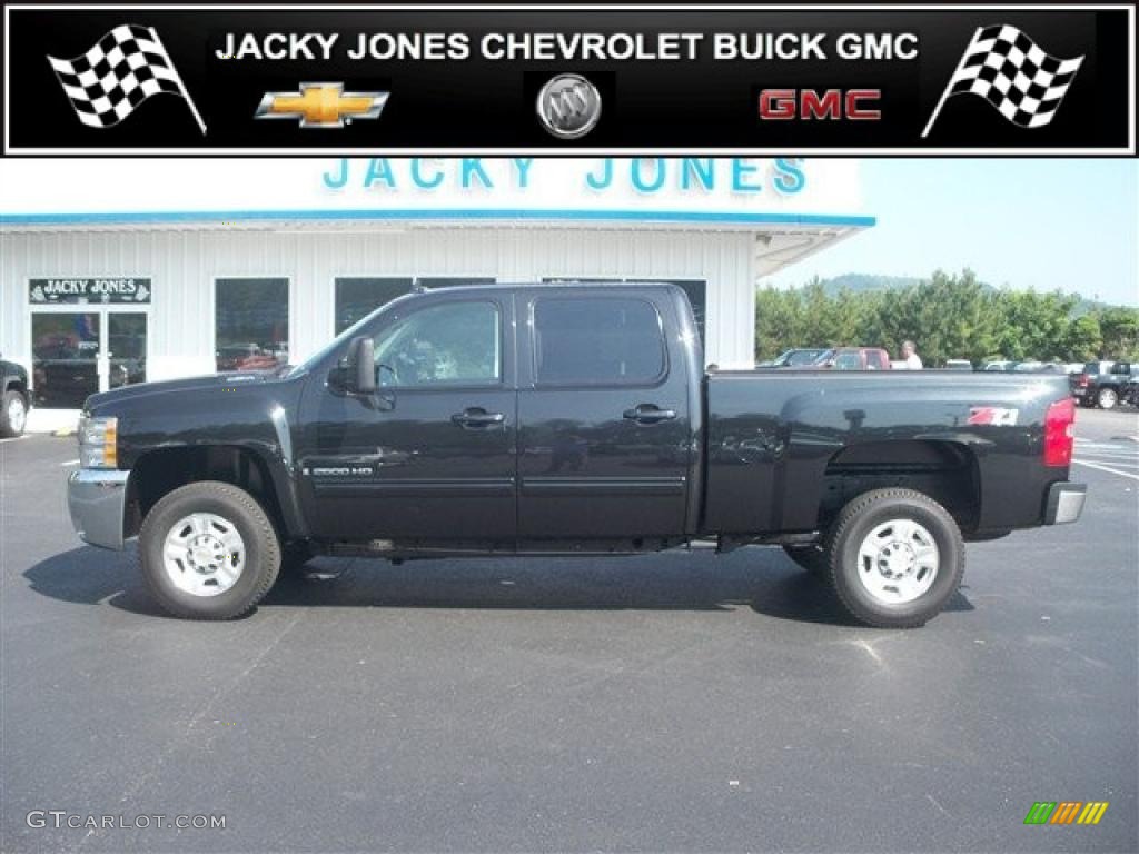 2009 Silverado 2500HD LTZ Crew Cab 4x4 - Black Granite Metallic / Ebony photo #1