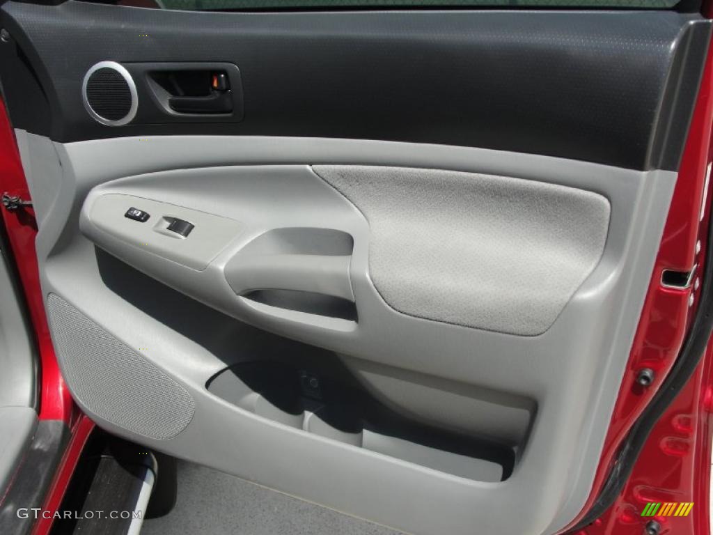 2007 Tacoma V6 SR5 PreRunner Double Cab - Impulse Red Pearl / Graphite Gray photo #29