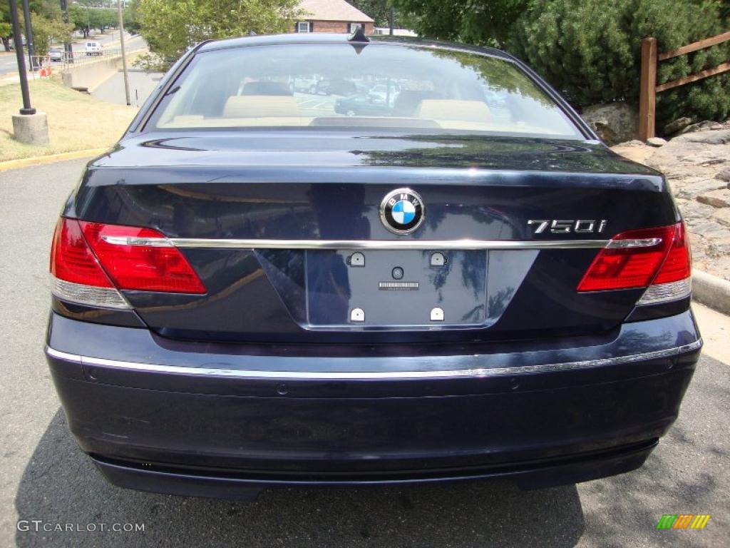 2008 7 Series 750i Sedan - Toledo Blue Metallic / Cream Beige photo #4