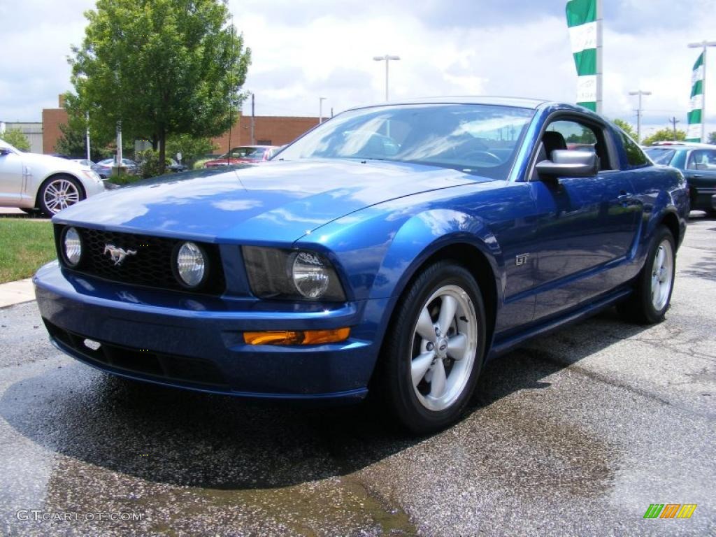 2007 Mustang GT Premium Coupe - Vista Blue Metallic / Dark Charcoal photo #1