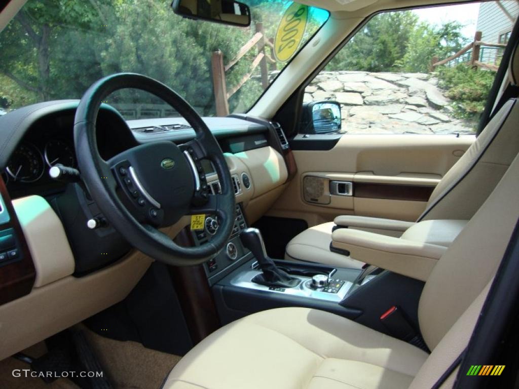 2008 Range Rover V8 HSE - Java Black Pearlescent / Sand/Jet photo #10