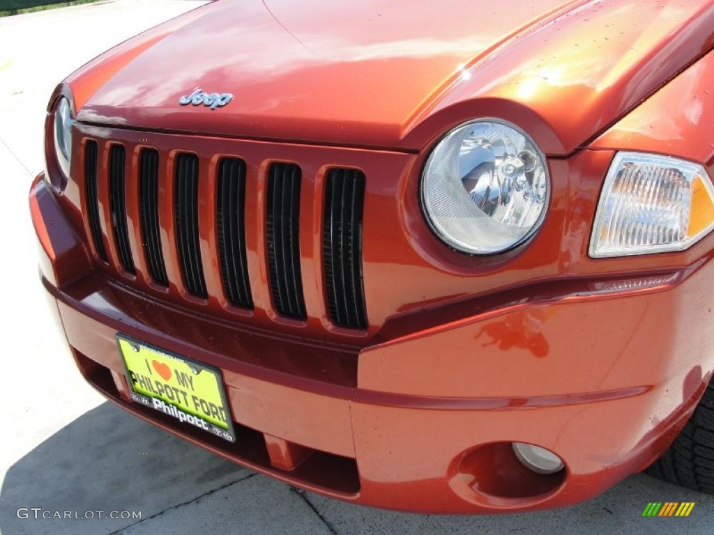 2008 Compass Sport - Sunburst Orange Pearl / Pastel Pebble Beige photo #11