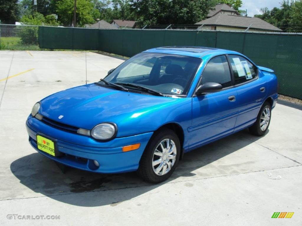 1998 Neon Highline Sedan - Intense Blue Pearl / Agate photo #7