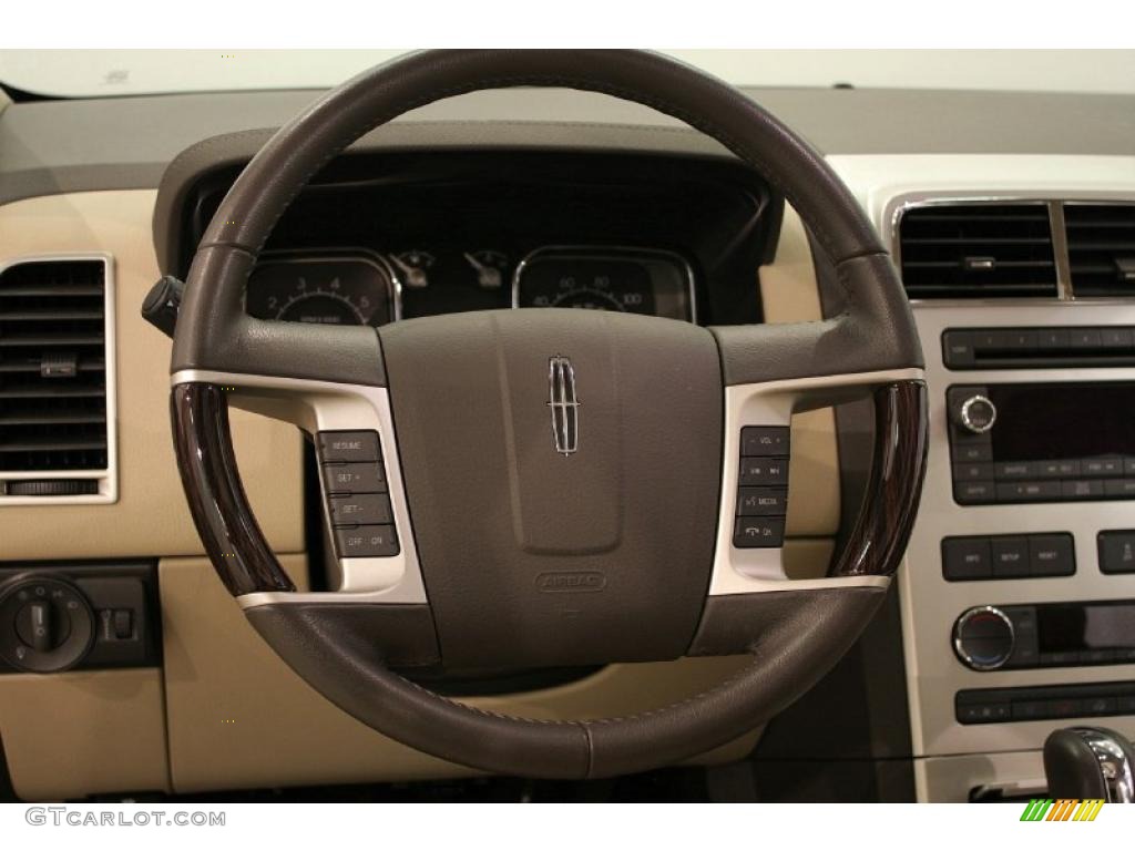 2009 Lincoln MKX AWD Camel Steering Wheel Photo #32069402