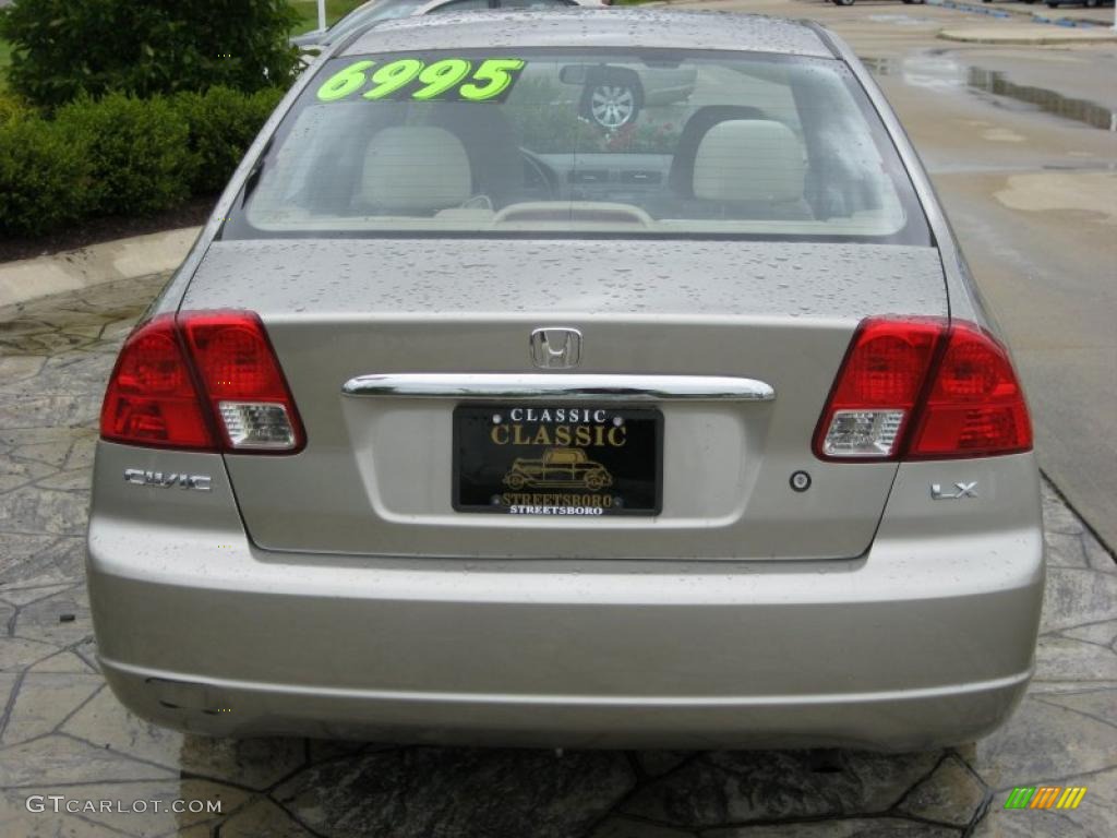 2003 Civic LX Sedan - Shoreline Mist Metallic / Ivory photo #6