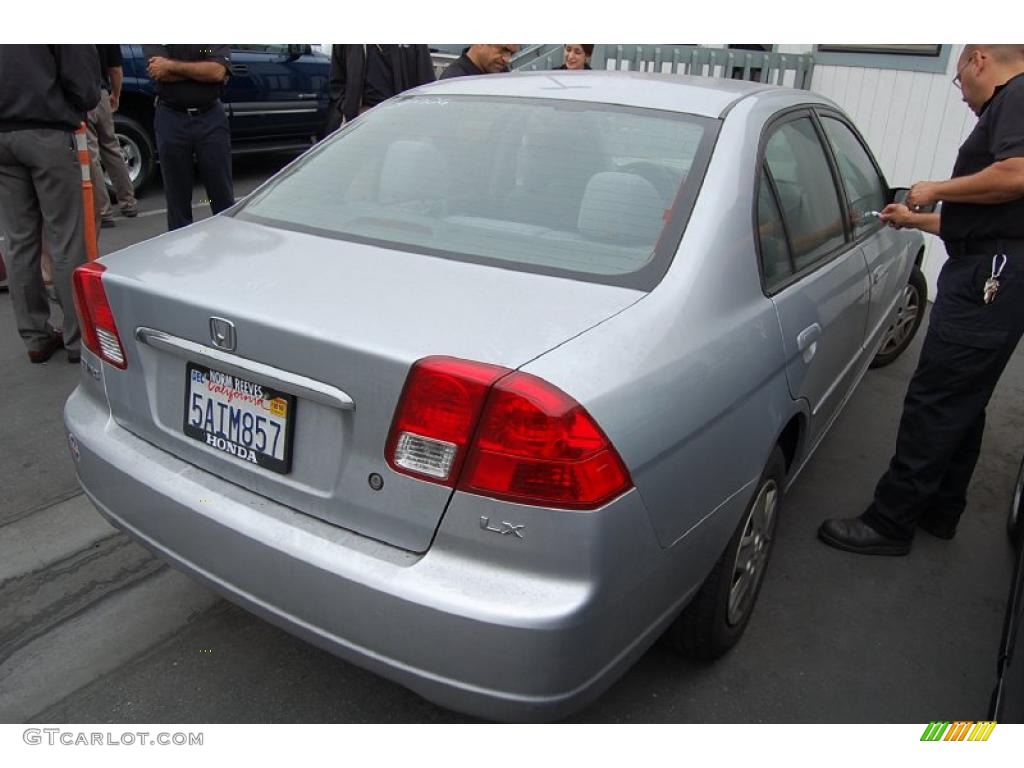 2003 Civic LX Sedan - Satin Silver Metallic / Gray photo #3