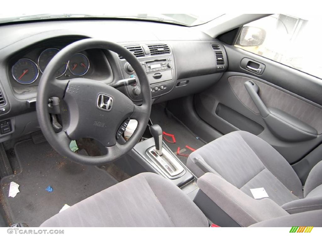 2003 Civic LX Sedan - Satin Silver Metallic / Gray photo #4