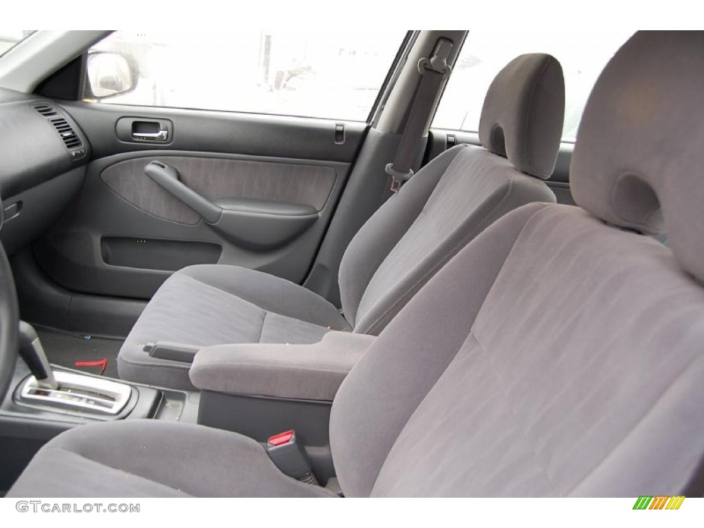 2003 Civic LX Sedan - Satin Silver Metallic / Gray photo #5