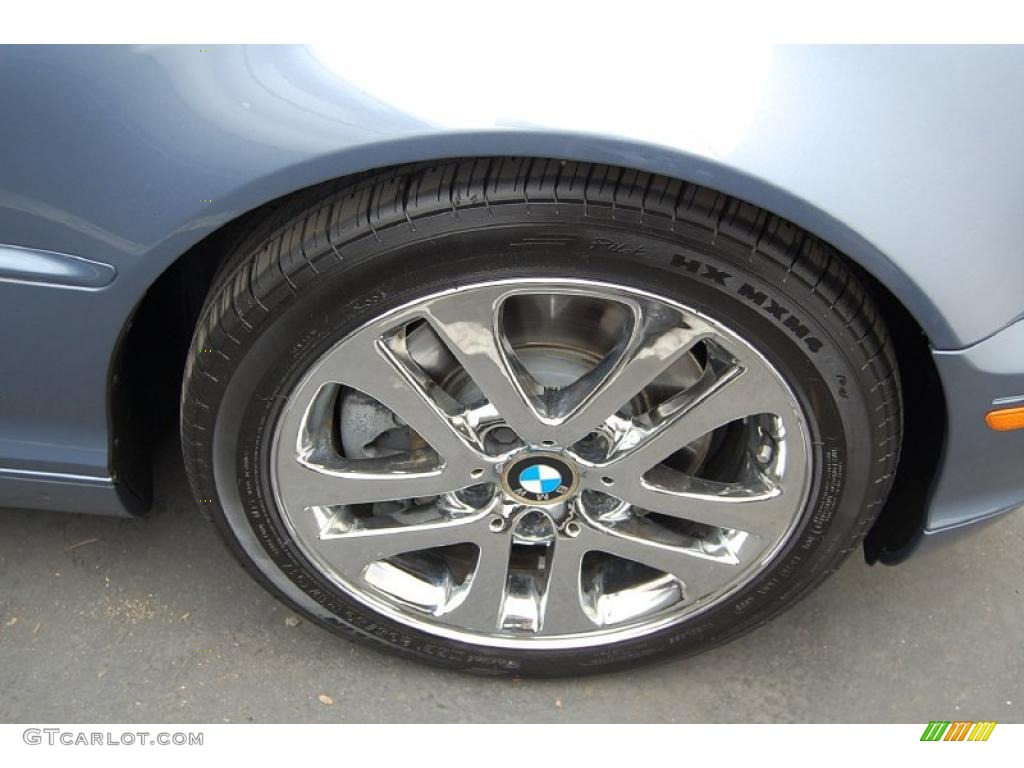 2005 3 Series 330i Coupe - Steel Blue Metallic / Grey photo #2