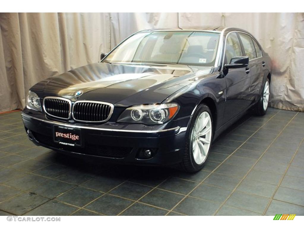 2008 7 Series 750Li Sedan - Monaco Blue Metallic / Natural Brown photo #1