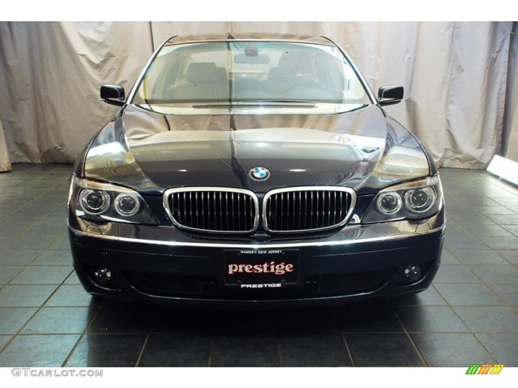 2008 7 Series 750Li Sedan - Monaco Blue Metallic / Natural Brown photo #10