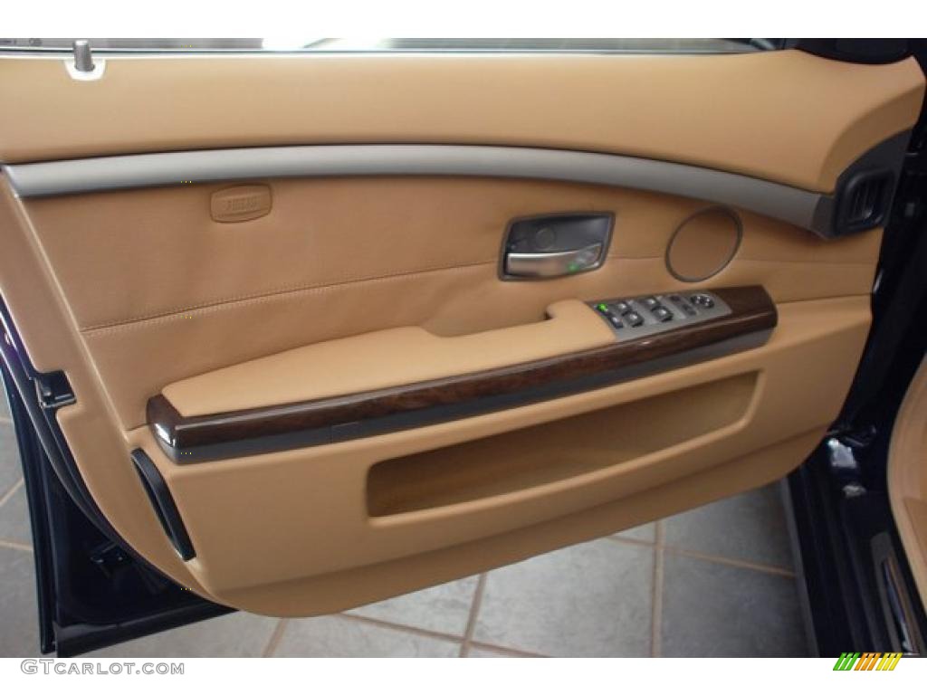 2008 7 Series 750Li Sedan - Monaco Blue Metallic / Natural Brown photo #12