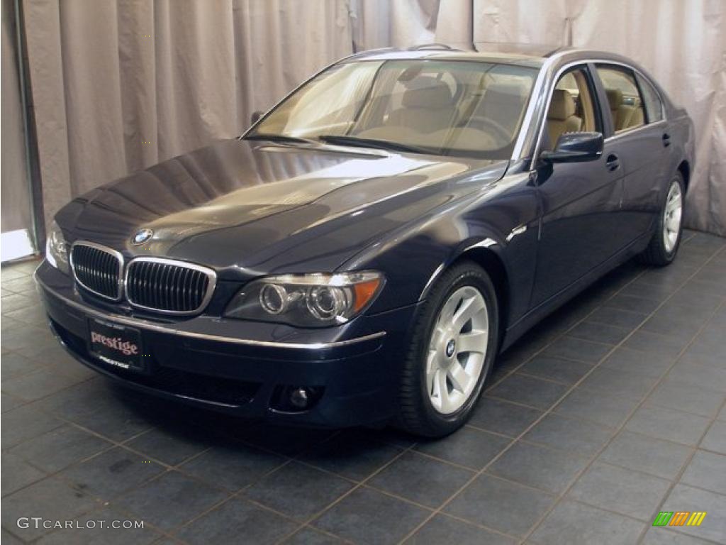 2008 7 Series 750Li Sedan - Monaco Blue Metallic / Beige photo #1