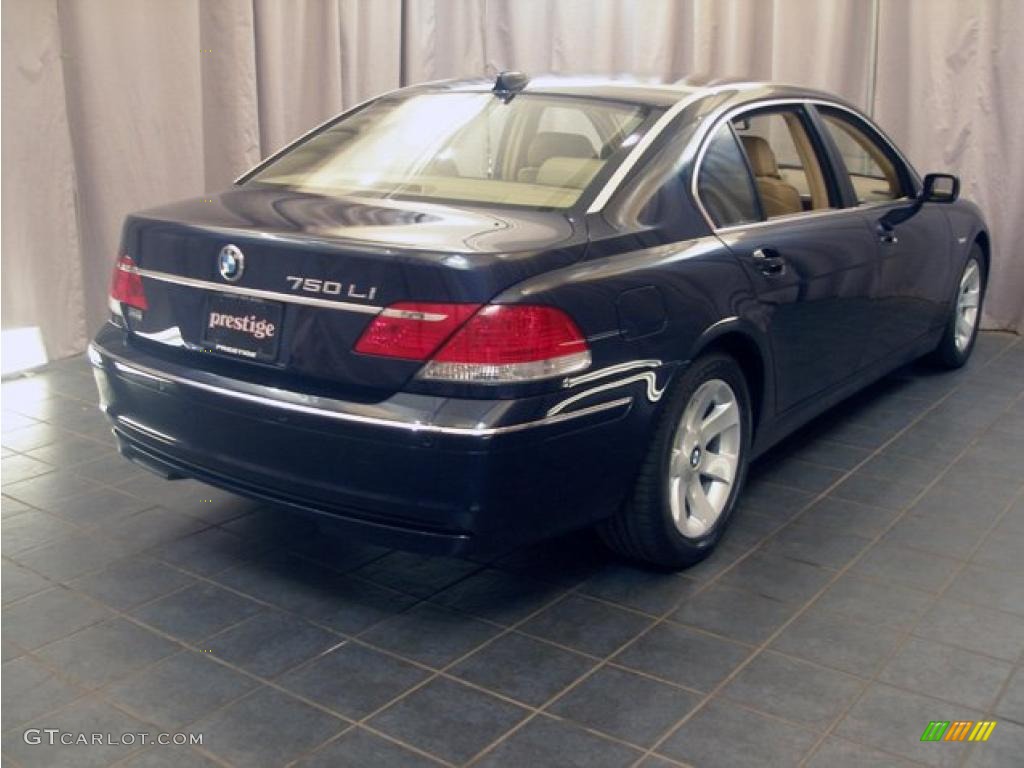 2008 7 Series 750Li Sedan - Monaco Blue Metallic / Beige photo #2