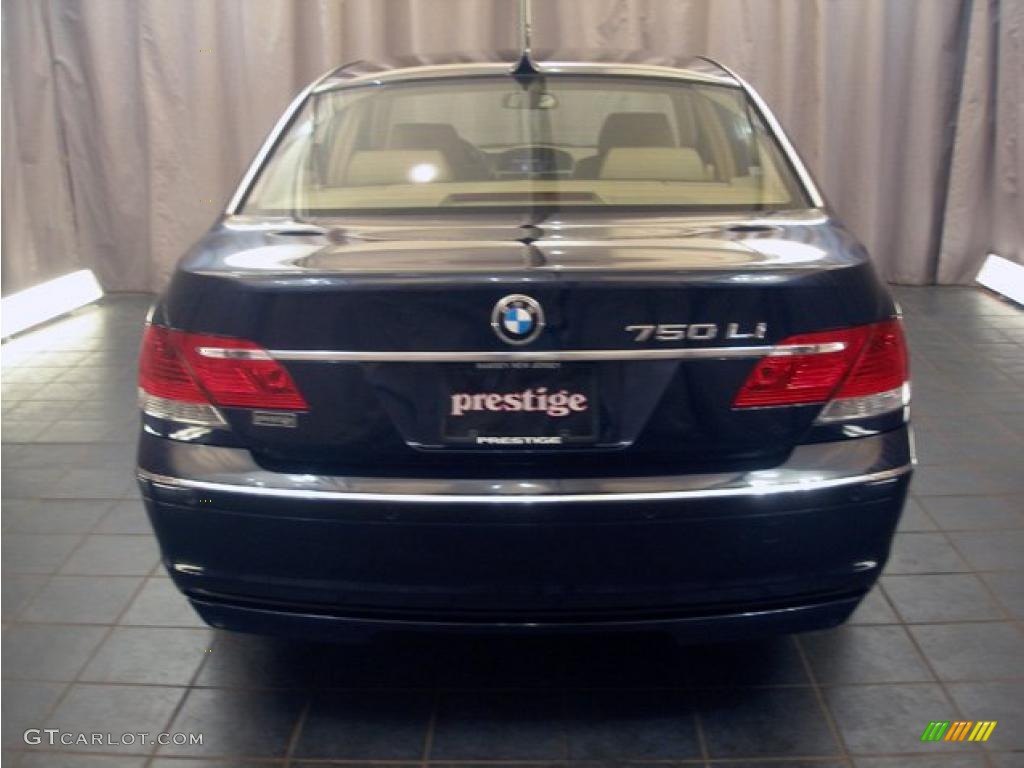 2008 7 Series 750Li Sedan - Monaco Blue Metallic / Beige photo #3