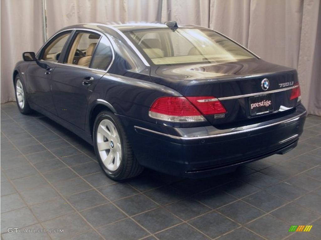 2008 7 Series 750Li Sedan - Monaco Blue Metallic / Beige photo #4