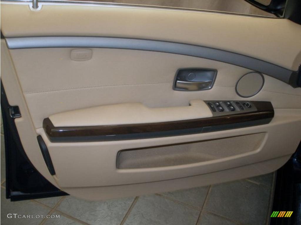 2008 7 Series 750Li Sedan - Monaco Blue Metallic / Beige photo #10