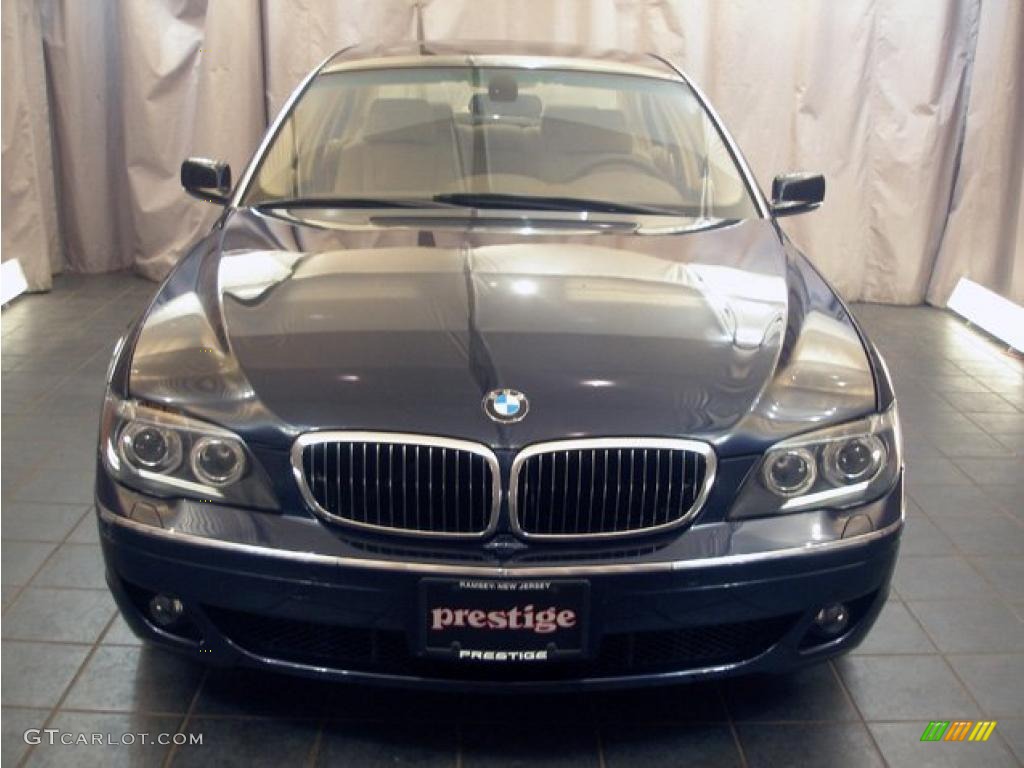 2008 7 Series 750Li Sedan - Monaco Blue Metallic / Beige photo #11