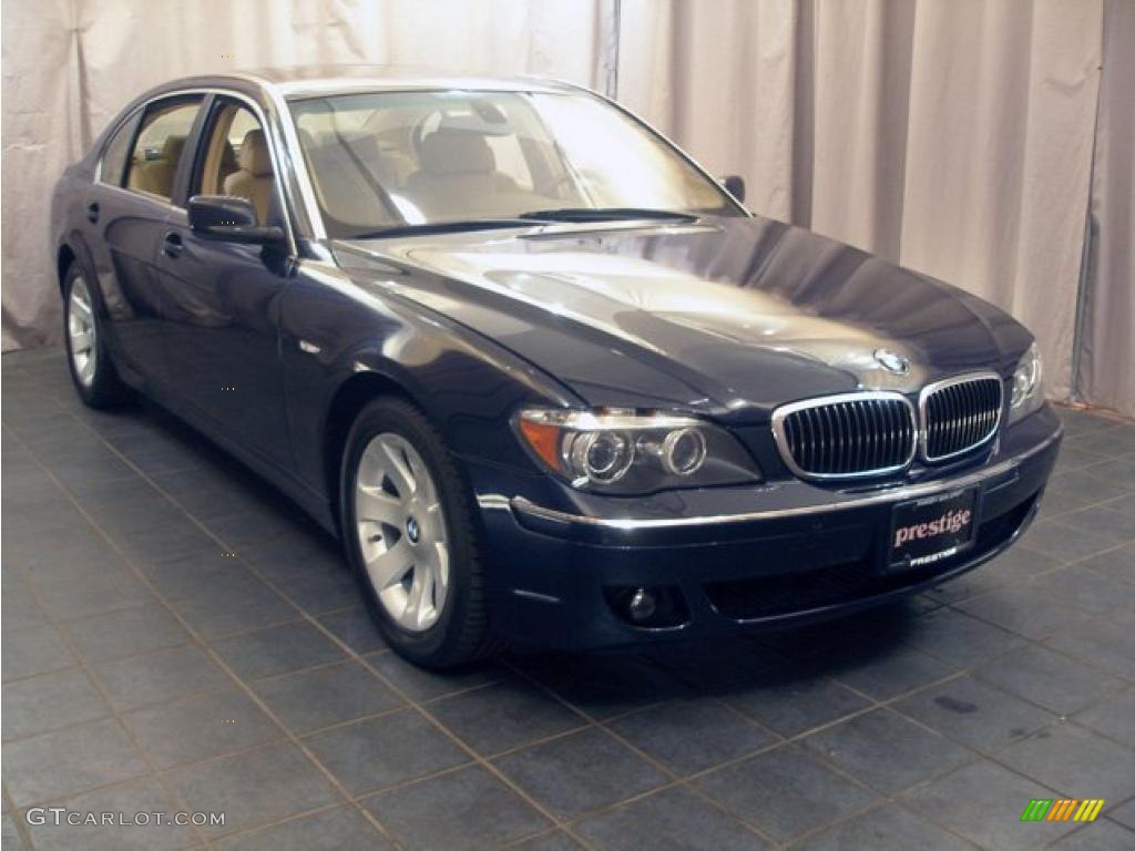 2008 7 Series 750Li Sedan - Monaco Blue Metallic / Beige photo #12