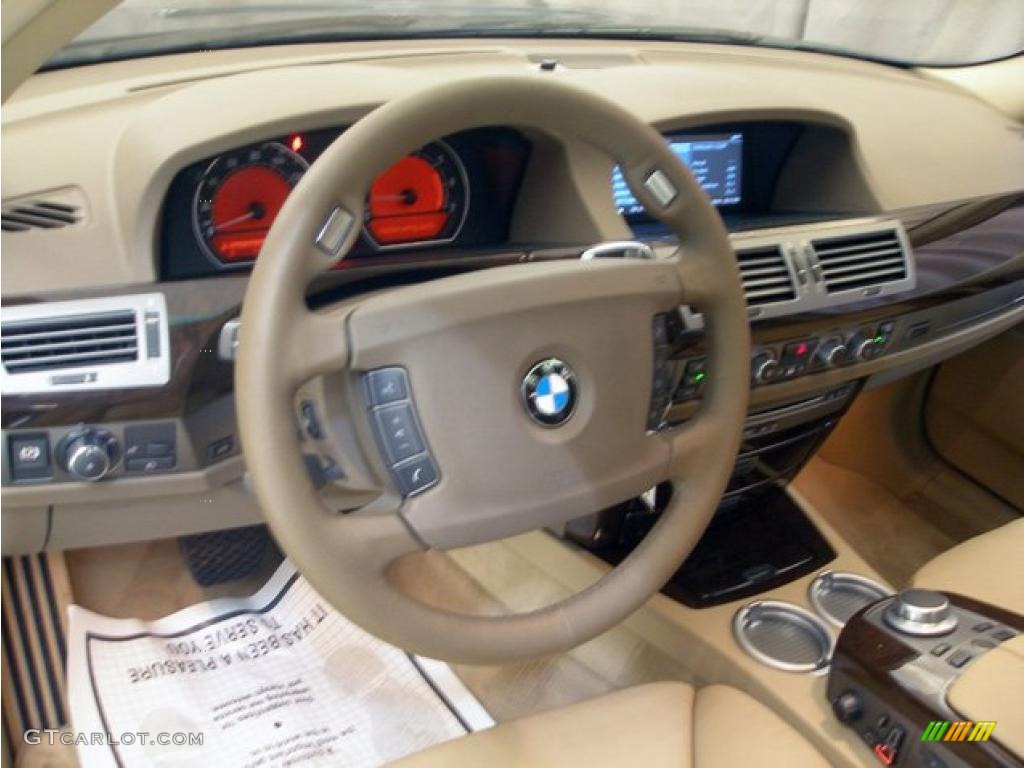 2008 7 Series 750Li Sedan - Monaco Blue Metallic / Beige photo #13