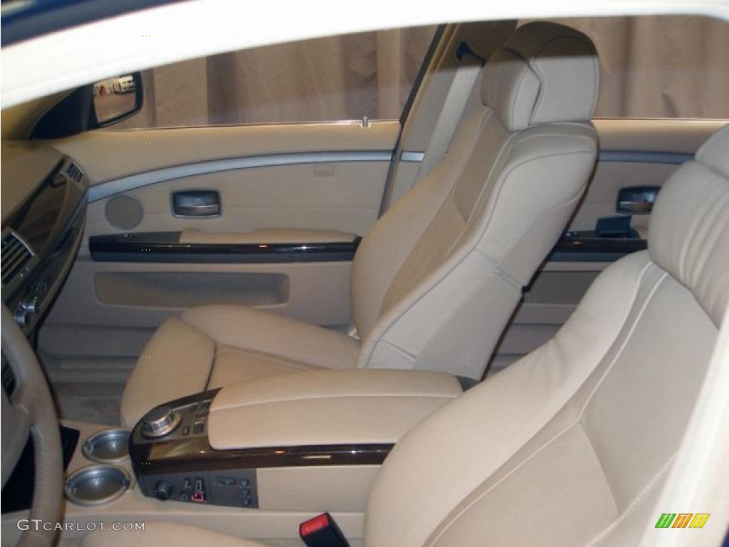 2008 7 Series 750Li Sedan - Monaco Blue Metallic / Beige photo #14
