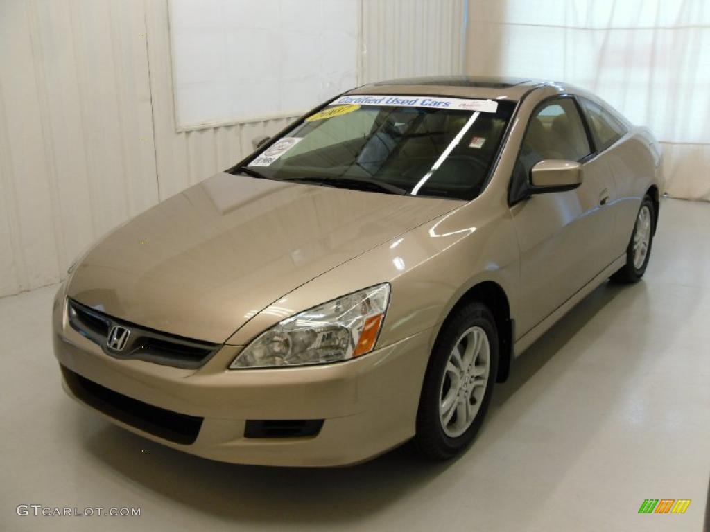 2007 Accord EX Coupe - Desert Mist Metallic / Ivory photo #1