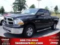 2010 Brilliant Black Crystal Pearl Dodge Ram 1500 SLT Quad Cab 4x4  photo #1