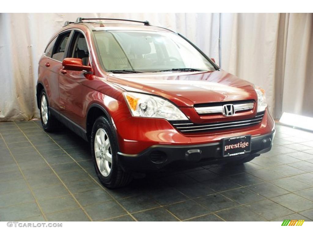 2008 CR-V EX-L 4WD - Tango Red Pearl / Gray photo #11