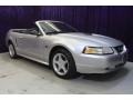 2000 Silver Metallic Ford Mustang GT Convertible  photo #31