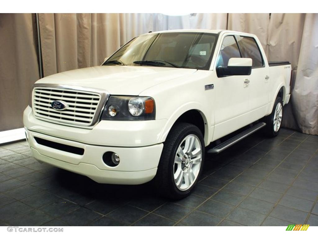 2008 F150 Limited SuperCrew 4x4 - White Sand Tri-Coat / Tan photo #1