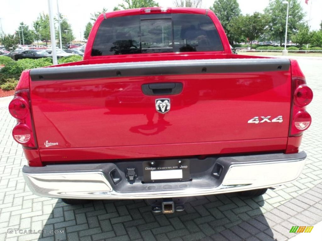 2007 Ram 1500 ST Quad Cab 4x4 - Flame Red / Medium Slate Gray photo #4