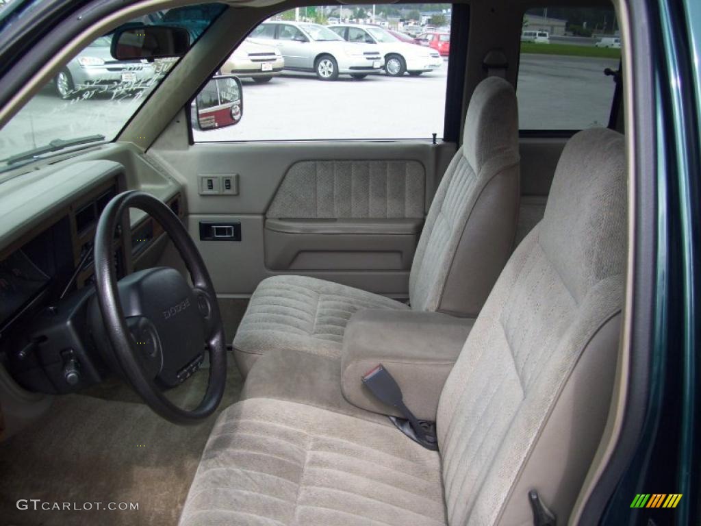 1995 Dakota SLT Extended Cab - Emerald Green Pearl / Beige photo #12