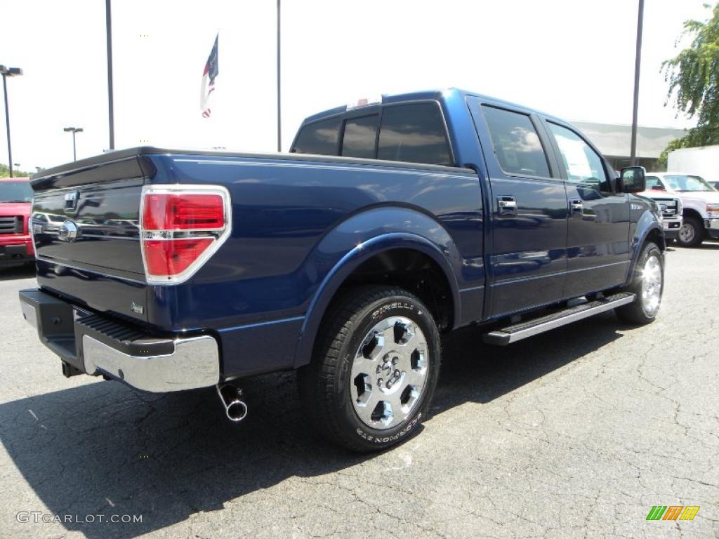 2010 F150 Lariat SuperCrew - Dark Blue Pearl Metallic / Black photo #3