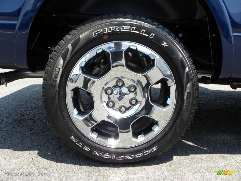 2010 F150 Lariat SuperCrew - Dark Blue Pearl Metallic / Black photo #14