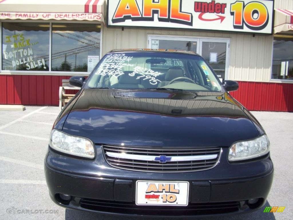 2003 Malibu LS Sedan - Black / Neutral Beige photo #1