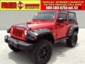 2010 Flame Red Jeep Wrangler Sport 4x4  photo #1