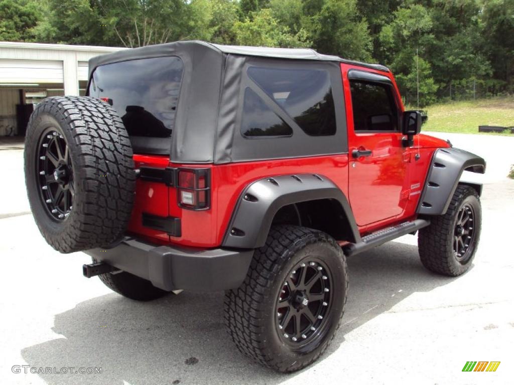 2010 Wrangler Sport 4x4 - Flame Red / Dark Slate Gray/Medium Slate Gray photo #8