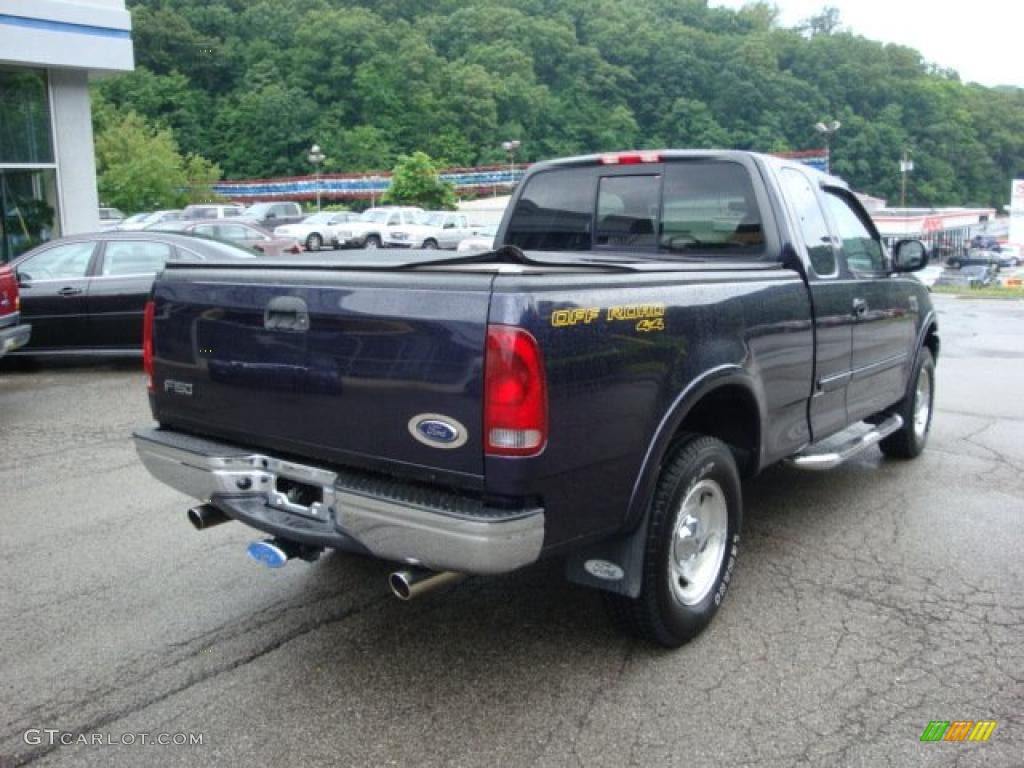 2001 F150 XLT SuperCab 4x4 - Deep Wedgewood Blue Metallic / Medium Graphite photo #2