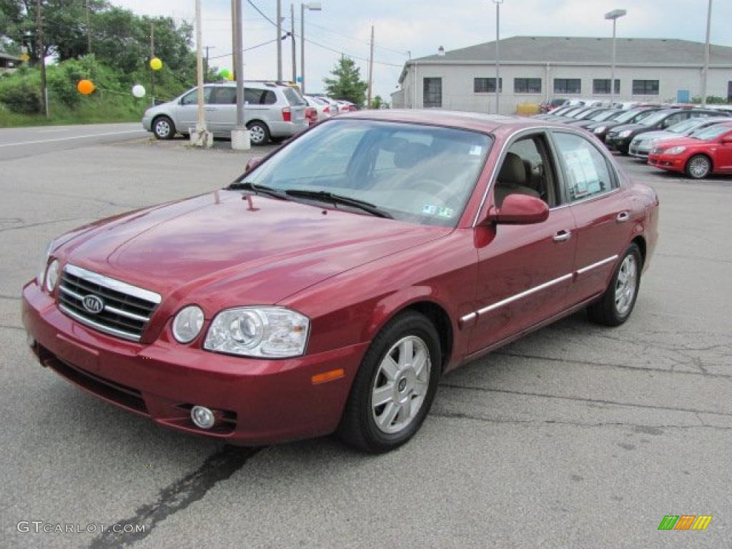 2006 Optima EX - Radiant Red / Beige photo #7