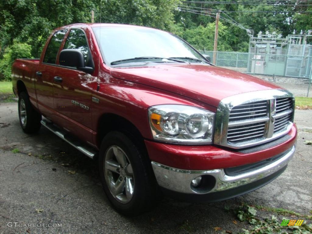 2007 Ram 1500 Big Horn Edition Quad Cab 4x4 - Flame Red / Medium Slate Gray photo #4