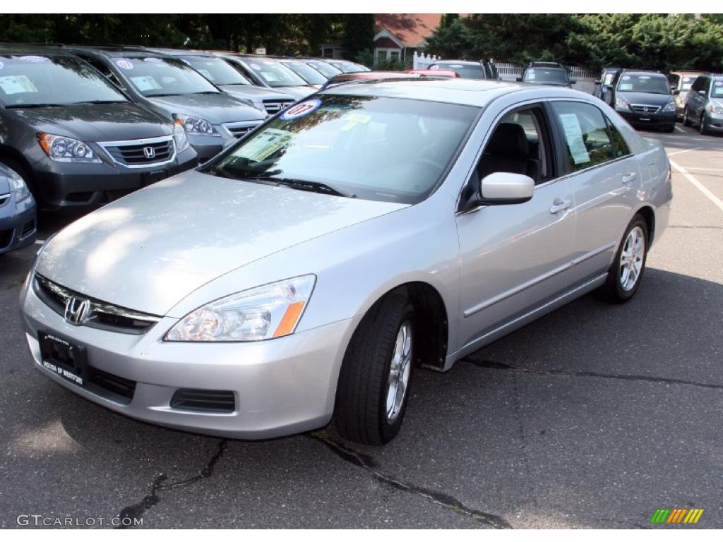 2007 Accord EX-L Sedan - Alabaster Silver Metallic / Black photo #1