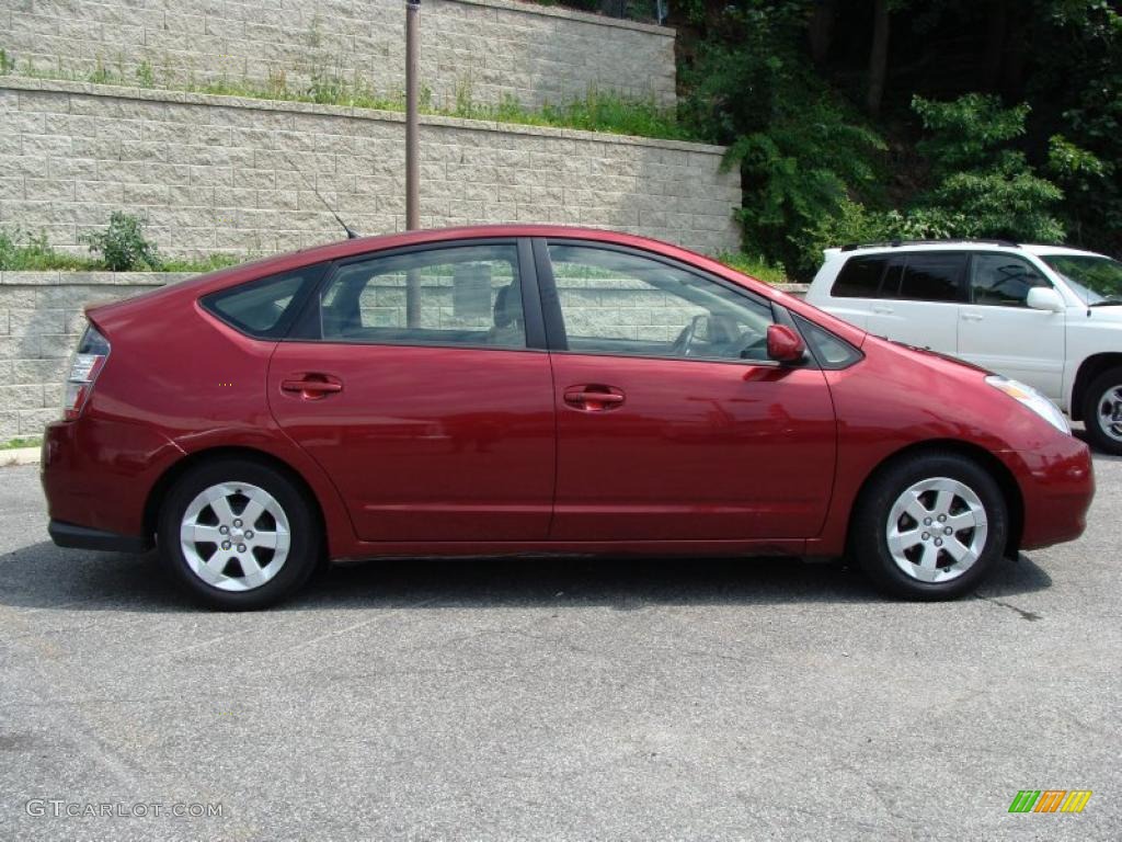 2005 Prius Hybrid - Salsa Red Pearl / Ivory/Brown photo #8