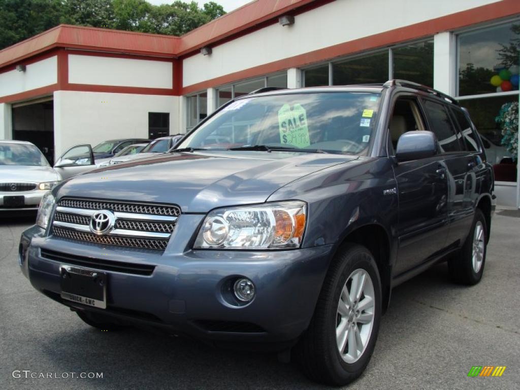 2007 Highlander Hybrid 4WD - Bluestone Metallic / Ivory Beige photo #1