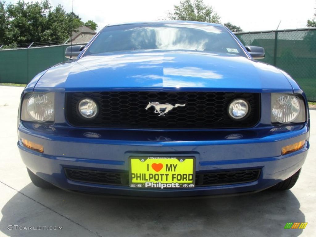 2008 Mustang V6 Deluxe Coupe - Vista Blue Metallic / Dark Charcoal photo #9