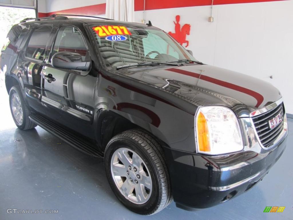 2008 Yukon SLT - Onyx Black / Ebony photo #1